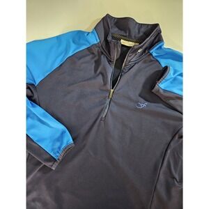 Kjus Men's Half Zip Performance Diamond Fleece Pullover XL